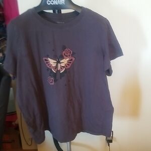 torrid Grey Moth Whimsigoth Tee Sz 2